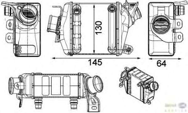Интеркулер HELLA 8ML 376 910-191