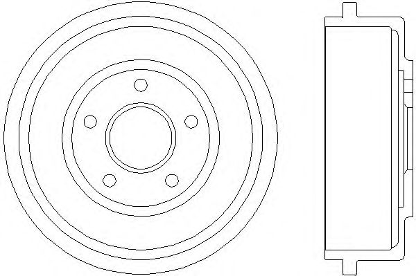 Тормозной барабан HELLA 8DT 355 300-431