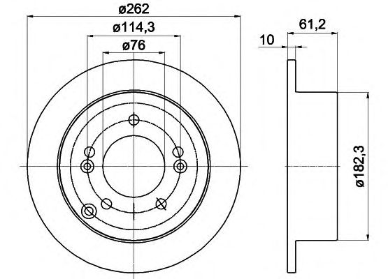 Тормозной диск HELLA 8DD 355 113-641 PRO