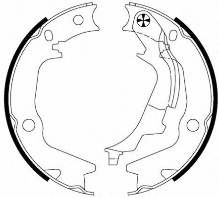 Тормозные колодки ручника HELLA 8DA 355 050-131