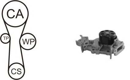 Помпа + комплект ГРМ AIRTEX WPK-174101