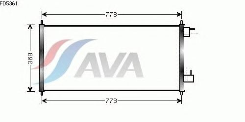 Радиатор кондиционера AVA QUALITY COOLING FD5361