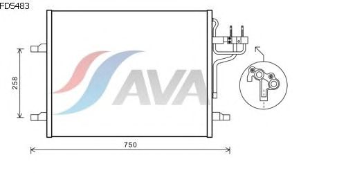 Радиатор кондиционера AVA QUALITY COOLING FD5483