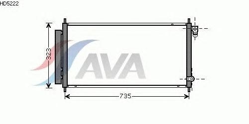 Радиатор кондиционера AVA QUALITY COOLING HD5222