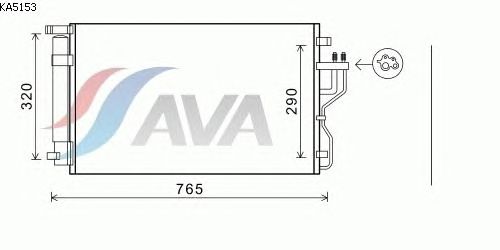 Радиатор кондиционера AVA QUALITY COOLING KA5153
