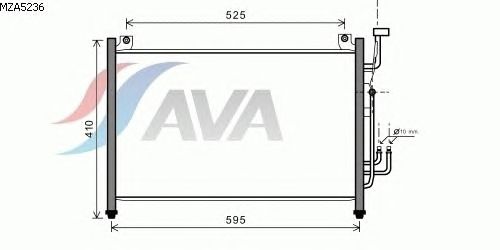 Радиатор кондиционера AVA QUALITY COOLING MZA5236
