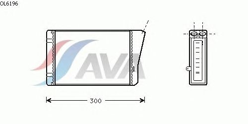 Радиатор отопителя AVA QUALITY COOLING OL6196