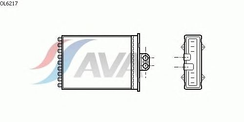 Радиатор отопителя AVA QUALITY COOLING OL6217