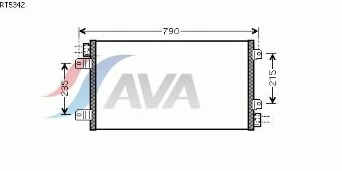 Радиатор кондиционера AVA QUALITY COOLING RT5342