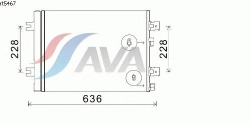 Радиатор кондиционера AVA QUALITY COOLING RT5467