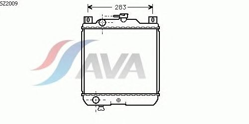 Радиатор, охлаждение двигателя AVA QUALITY COOLING SZ2009