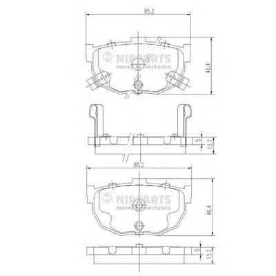 Тормозные колодки NIPPARTS J3610505