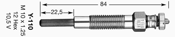 Свеча накала NGK Y110