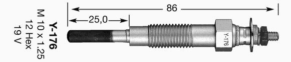 Свеча накала NGK Y176