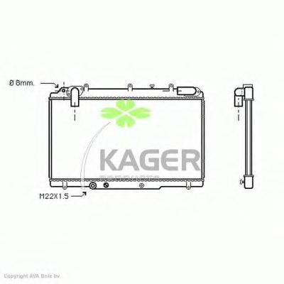 Радиатор, охлаждение двигателя KAGER 31-0959
