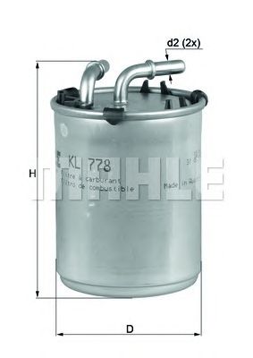 Топливный фильтр MAHLE ORIGINAL KL 778