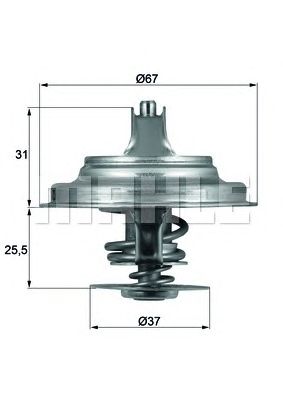 Термостат MAHLE ORIGINAL TX 25 87D