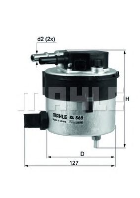 Топливный фильтр MAHLE KL 569