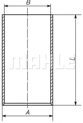 Гильза цилиндра MAHLE ORIGINAL 039 WV 21