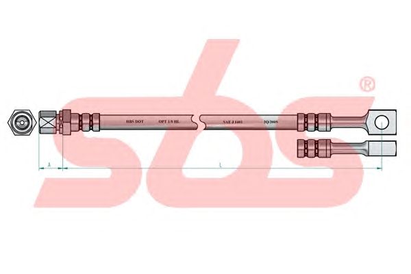 Тормозной шланг sbs 1330853647