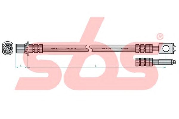 Тормозной шланг sbs 1330854782
