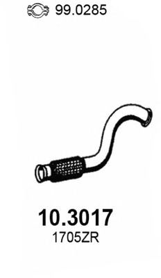 Труба вихлопного газу ASSO 10.3017