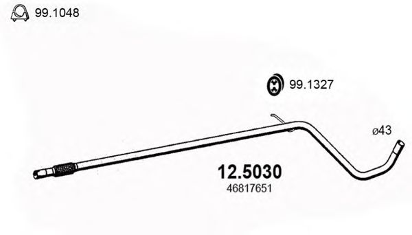 Труба выхлопного газа ASSO 12.5030