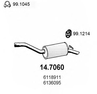 Глушитель ASSO 14.7060