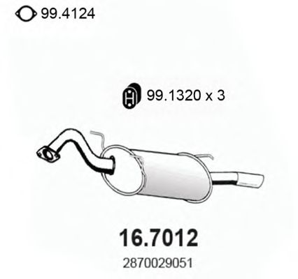 Глушитель ASSO 16.7012