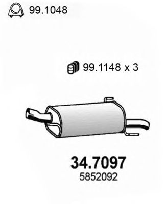 Глушитель ASSO 34.7097