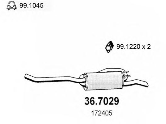 Глушитель ASSO 36.7029