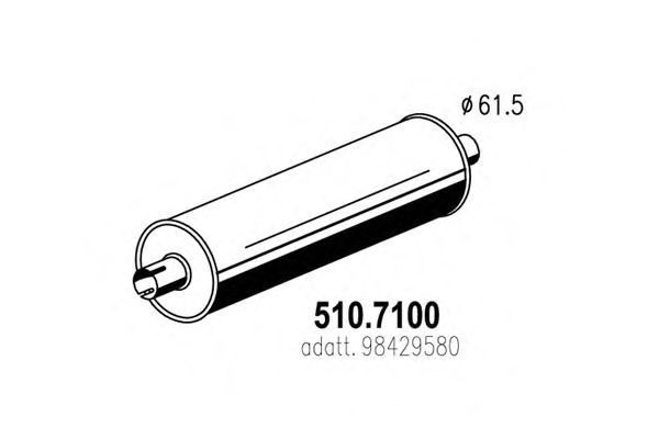 Глушитель ASSO 510.7100