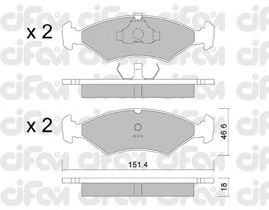 Тормозные колодки CIFAM 822-029-0