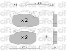 Тормозные колодки CIFAM 822-037-0