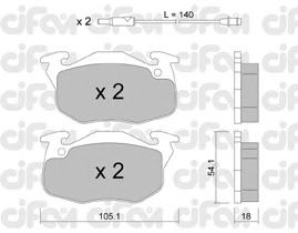 Тормозные колодки CIFAM 822-037-2