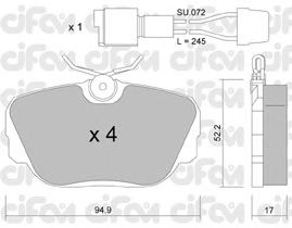 Тормозные колодки CIFAM 822-042-0K