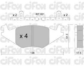 Тормозные колодки CIFAM 822-047-0K