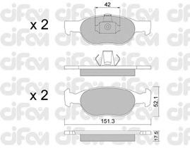 Тормозные колодки CIFAM 822-079-1