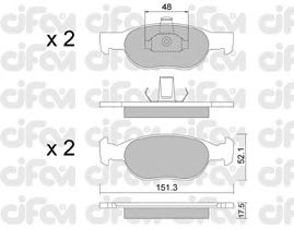 Тормозные колодки CIFAM 822-079-2
