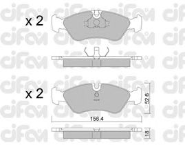 Тормозные колодки CIFAM 822-117-0