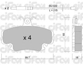 Тормозные колодки CIFAM 822-120-0K