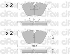 Тормозные колодки CIFAM 822-122-1