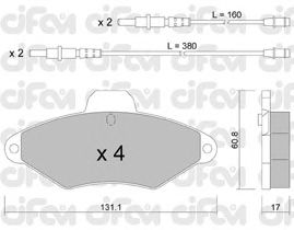 Тормозные колодки CIFAM 822-144-0