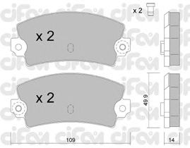 Тормозные колодки CIFAM 822-147-1