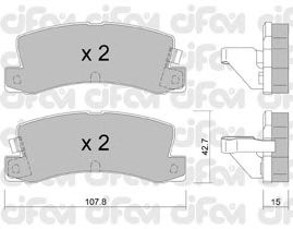 Тормозные колодки CIFAM 822-161-2
