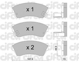 Тормозные колодки CIFAM 822-168-0