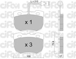 Тормозные колодки CIFAM 822-177-0