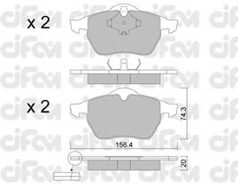 Тормозные колодки CIFAM 822-181-2