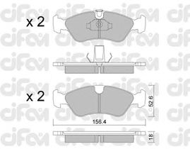 Тормозные колодки CIFAM 822-208-0
