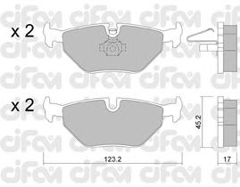 Тормозные колодки CIFAM 822-261-0